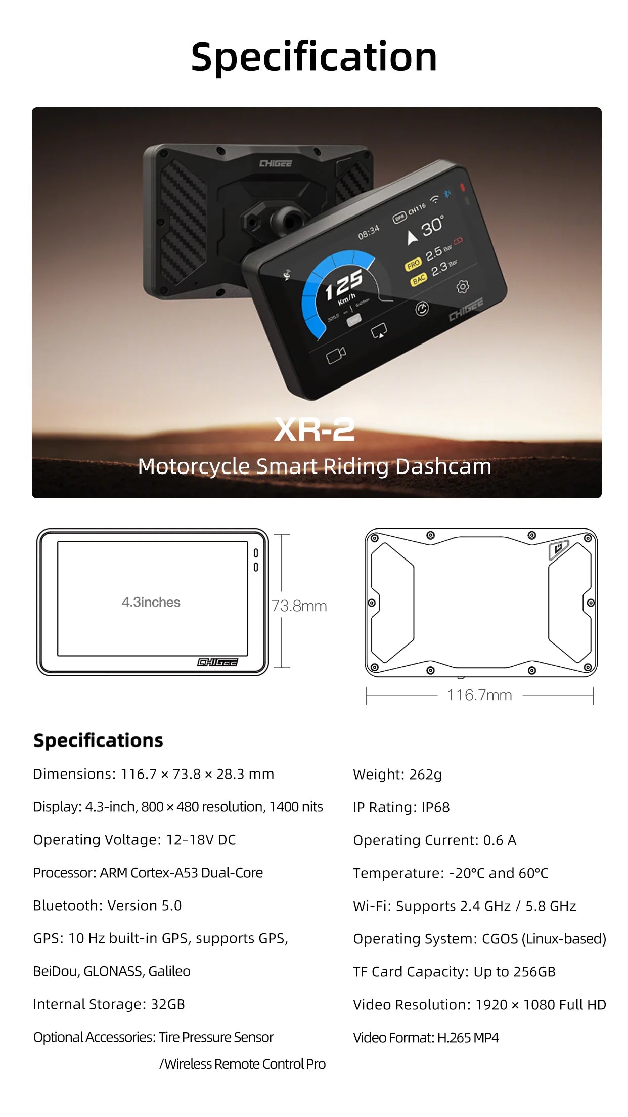 450MT Smart Riding Display (XR-2)