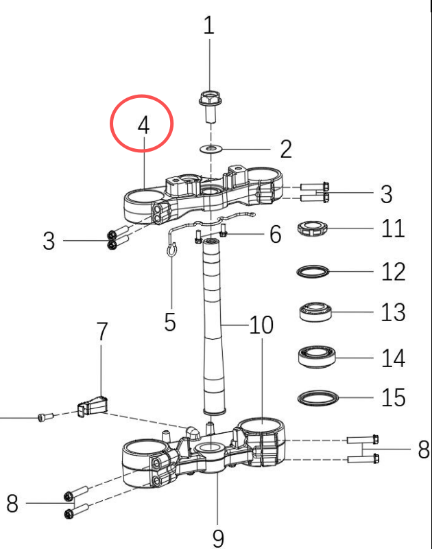 KOVE 450RALLY TRIPLE CLAMP （OEM）