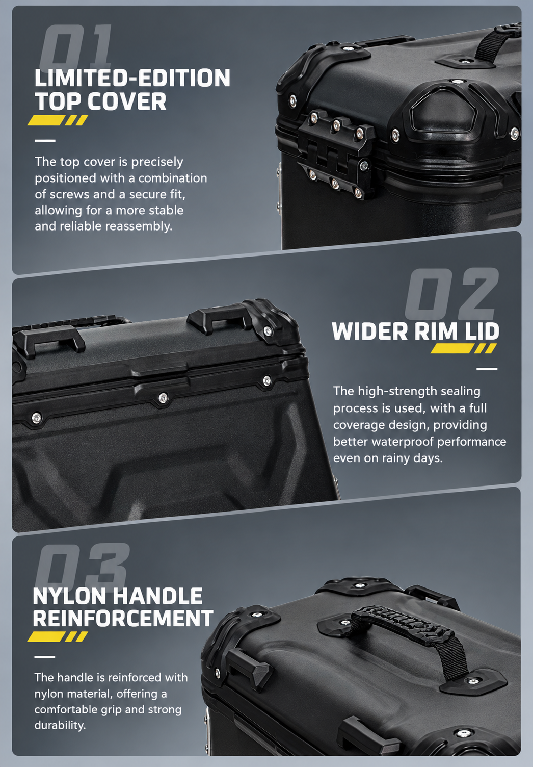 450MT Aluminum alloy box (set of 3)-C