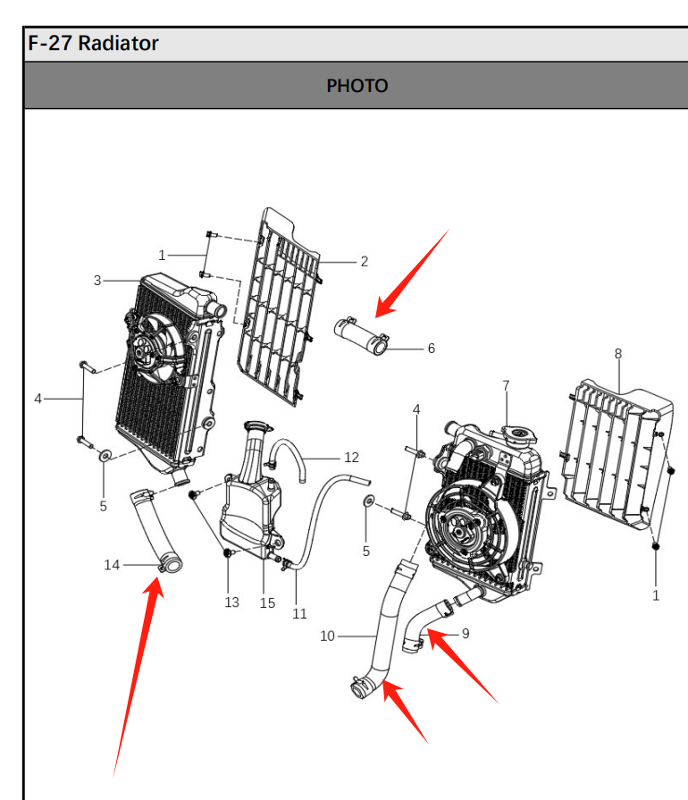 450RALLY Radiator water pipe（OEM）