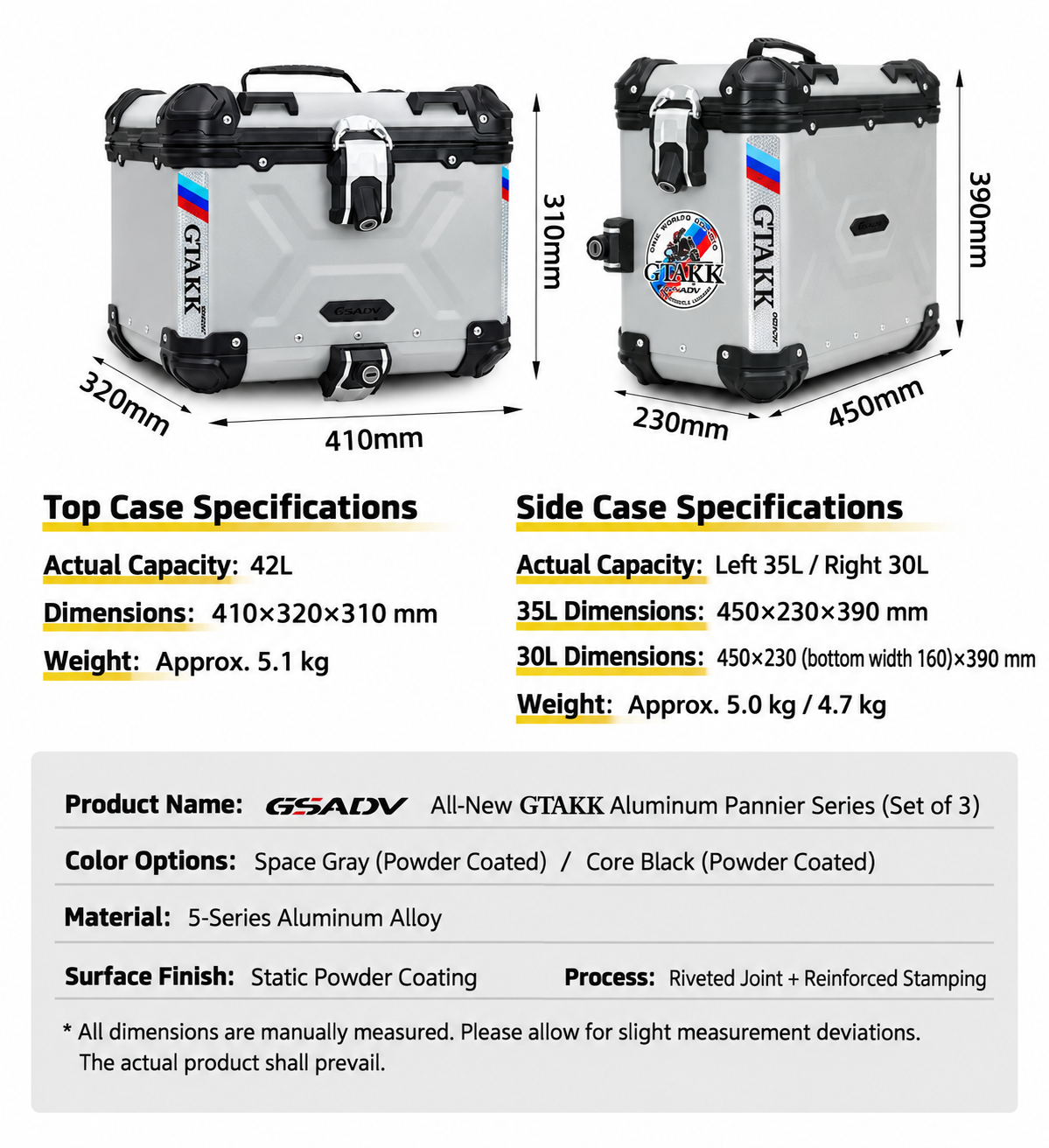 450MT Aluminum alloy box (set of 3)-C