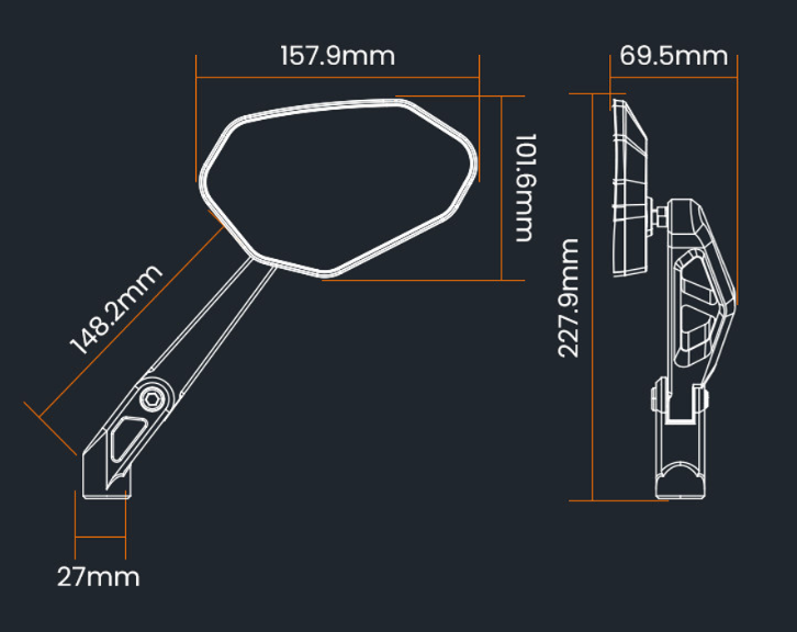 450MT Rearview mirror (E)